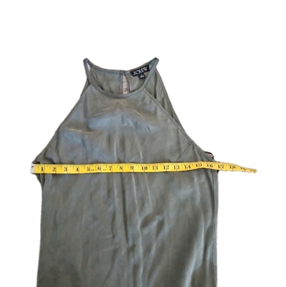 J. Crew Women's Green Amber Slip Dress In Cupro Blend In Cool Cypress 10 - Picture 11 of 11